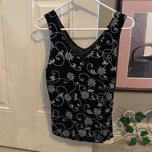 Blu Sage detailed flower blouse